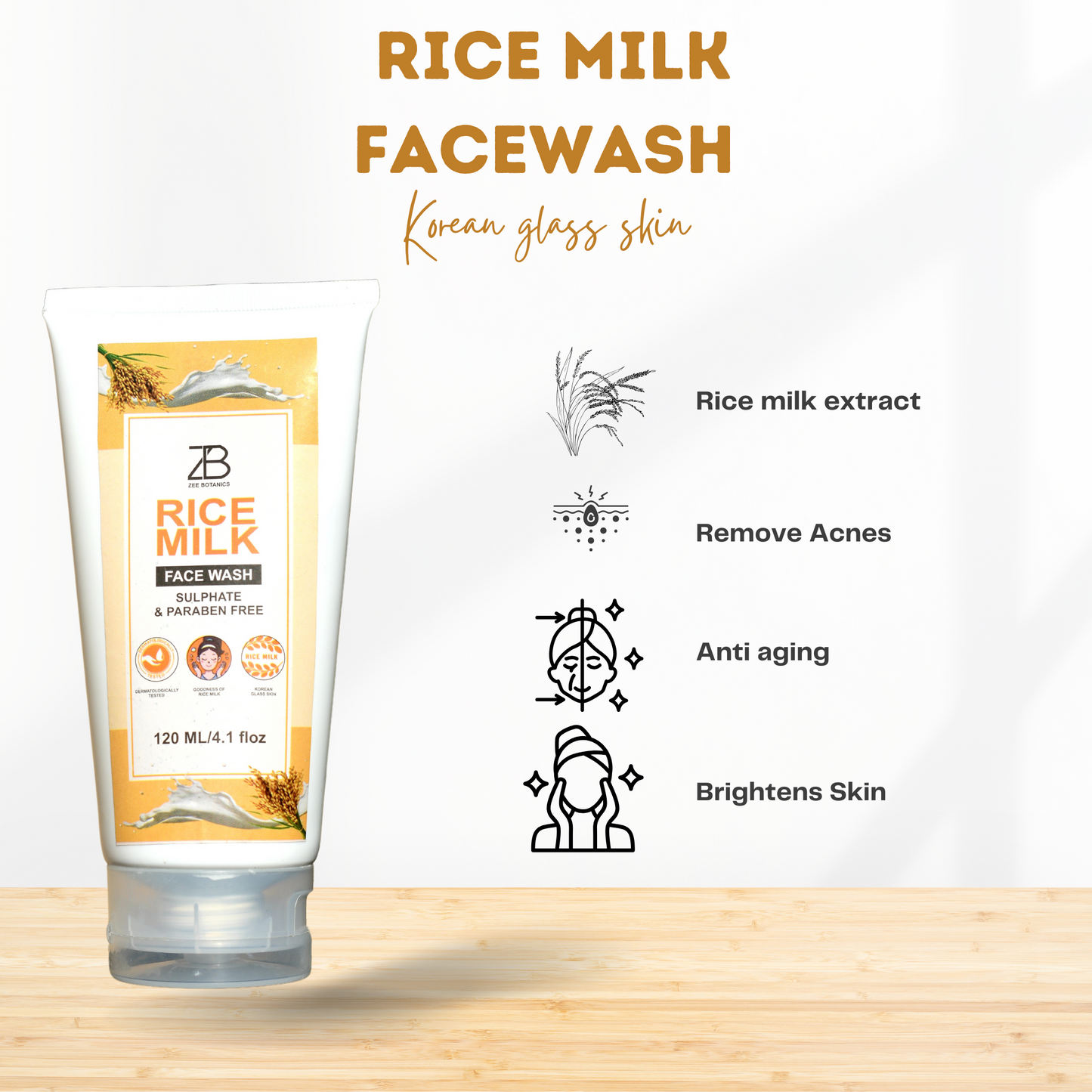 Rice Milk Face wash (Sulphate & Paraben Free)
